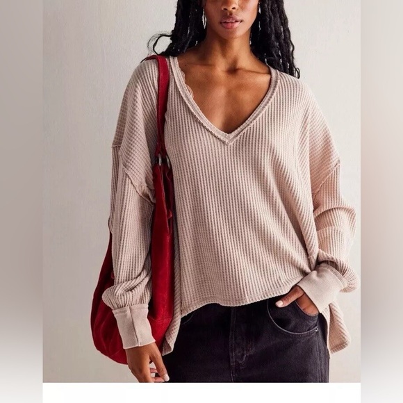Free People We the Free Coraline Thermal in Tan - XS - Picture 1 of 4